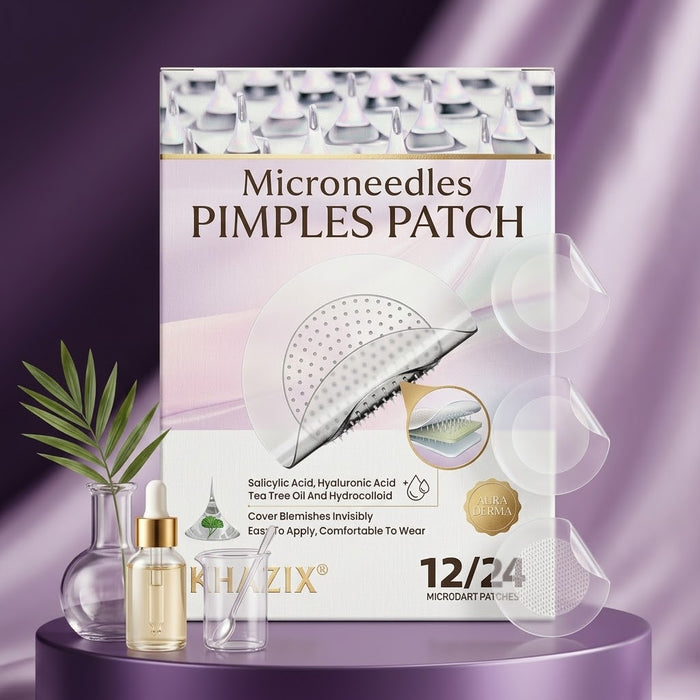 Hydrocolloid Microneedle Acne Patches - Overnight Blemish & Pimple Spot Stickers (24 Count)